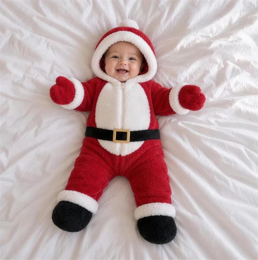  Santa Plush Baby Onsie